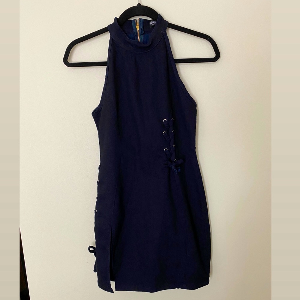 Navy Blue Denim Dress